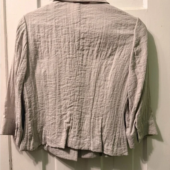 Sarah Collection Textured Cream Skirt / Blazer Set - Picture 7 of 15